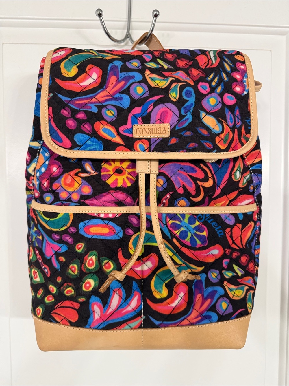 Consuela Sophie Quilted Backpack with Diego Leather Trim